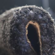 Hand Carved Black Wool