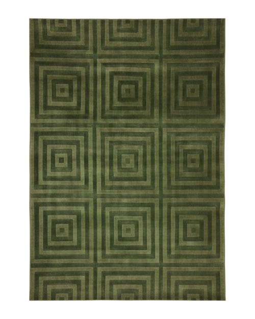 Hand Loomed Cubed Green
