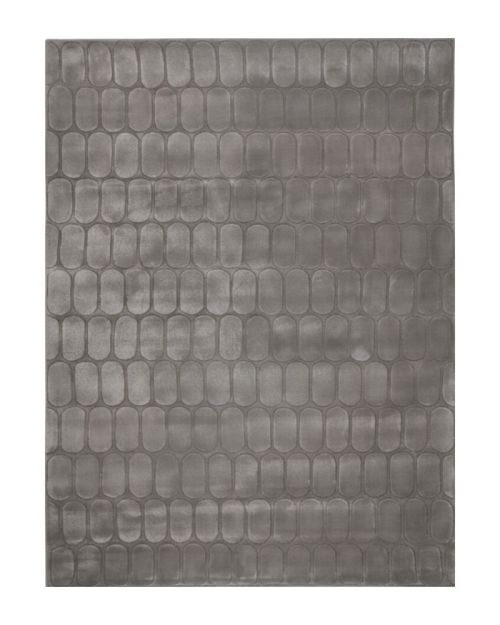 Hand Tufted Oval Grey