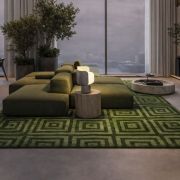 Hand Loomed Cubed Green