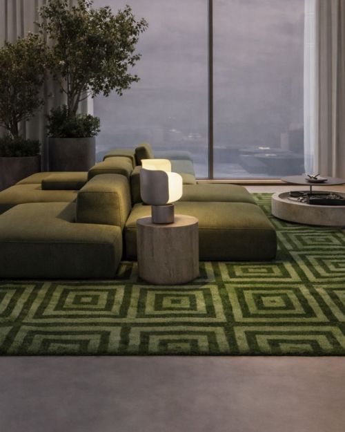 Hand Loomed Cubed Green